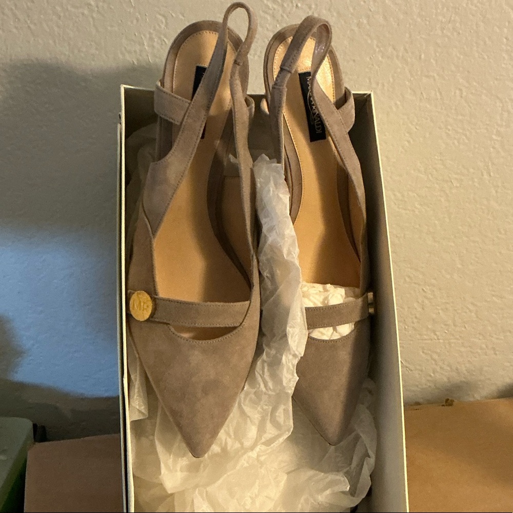Marina Rinaldi Taupe Slingback Heels